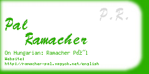 pal ramacher business card